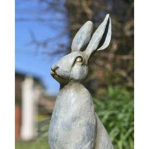 รูปปั้นกระต่ายหูใหญ่ อุปกรณ์จัดงาน ตกแต่งเทศกาลอีสเตอร์ ประติมากรรมกระต่ายโลหะ งานฝีมือทำมือ - Product Image 2