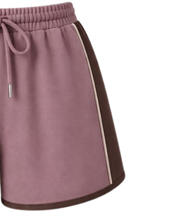 Conjunto Deportivo de 2 Piezas para Mujer, Color Morado, Top Corto sin Mangas con Cordón Ajustable y Pantalones Cortos, Tejido Sólido y Transpirable, para Primavera/Verano - Product Image 4