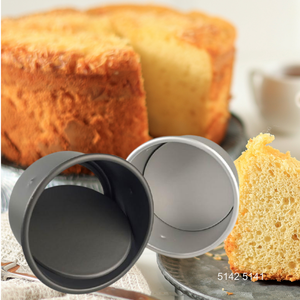 Molde Redondo para Pastel de 6 Pulgadas de Profundidad, de Aleación de Aluminio Repujado, con Fondo Extraíble, Revestimiento Anodizado de 89 mm, para Hornear Pastel Esponjoso, Color Plateado - Product Image 6