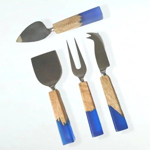 Ensemble de Spatules à Fromage en Acier Inoxydable de Qualité Supérieure, Couleur Or, Sûres pour les Aliments, avec Manche en Résine, pour Hôtels et Restaurants - Product Image 3