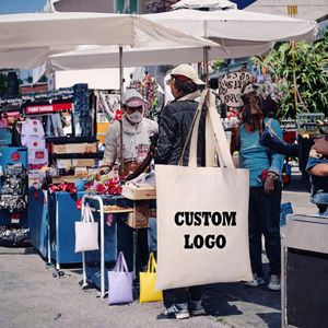 Sac de voyage réutilisable en toile de coton 100 % personnalisable, de haute qualité, avec poignée, certifié GOTS, écologique, pour cosmétiques - Product Image 2