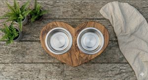 Soporte Elevado para Comedero de Perro de Madera Hecho a Mano, Comedero Doble Elevado para Mascotas, Estación de Alimentación Moderna para Mascotas - Product Image 3