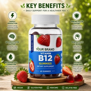 Gomitas de Vitamina B12 de Marca Privada OEM para Adultos, Apoyo para la Energía y el Bienestar - Product Image 3
