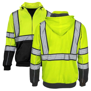 Vêtements de sécurité réfléchissants à haute visibilité, respirants, veste d'hiver pour agents de sécurité, sweat-shirt à haute visibilité pour hommes, certifié CE, séchage rapide - Product Image 6