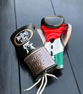 Canelo No Boxing No Life, Equipo de Boxeo de Cuero Vacuno Mexicano de Calidad, con Cordones, para Entrenamiento de Artes Marciales Mixtas (MMA) - Product Image 1