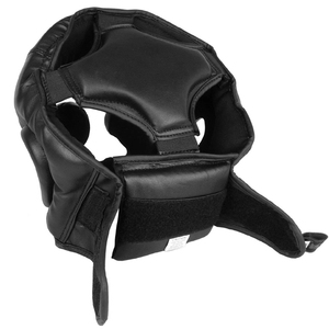 Adults kids kicking fighting black boxing helmets thicker half-cover head gear full <b>size</b> protection equipments - Product Image 3