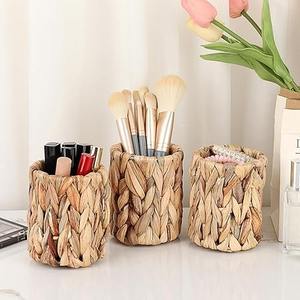 ที่ใส่แปรงแต่งหน้าแบบหวายทำมือ ตะกร้าเก็บของทำมือ ขายส่ง เป็นมิตรกับสิ่งแวดล้อม ผลิตในเวียดนาม - Product Image 3