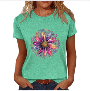 Servicio OEM, Logotipo Personalizado, Camisetas de Verano para Mujer, Cuello Redondo, Antiarrugas, Transpirables, Diseño Sólido, Manga Corta, Corte Regular - Product Image 6