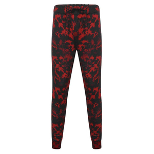 Conjunto Deportivo para Hombre, Sudadera con Capucha y Pantalones Tie Dye Rojo y Negro, Manga Larga, Informal, Otoñal, Transpirable, 100% Poliéster, Corte Regular - Product Image 4