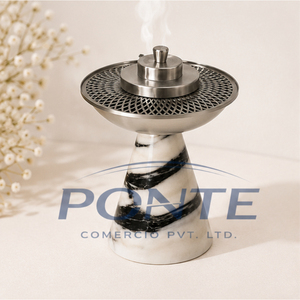 Luxury Natural White Marble Incense Burner with Metal Heat Management Top Modern Design Eco-friendly & Aromatherapy - Product Image 3