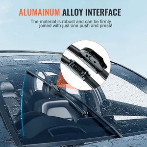 Spazzole tergicristallo universali di ricambio Bolt EV da 20 pollici (51 cm) in gomma con 4 clip diverse, silenziose e con una migliore aderenza - Product Image 3