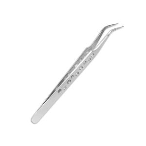 แหนบดึงขนตาแบบมีรูจับถนัดมือ ผลิตจากเหล็กกล้าไร้สนิมเยอรมัน สำหรับใช้กำจัดขนและดึงขนตาที่บ้านและร้านเสริมสวย - Product Image 2