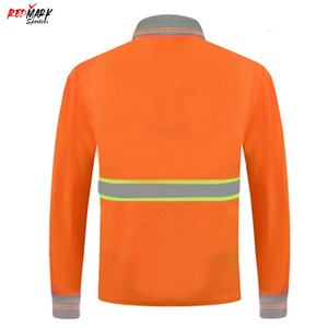 เสื้อโปโลสะท้อนแสงเพื่อความปลอดภัย,เสื้อใส่ทำงานแขนสั้นเสื้อเซฟตี้สะท้อนแสงสำหรับผู้ชาย - Product Image 6