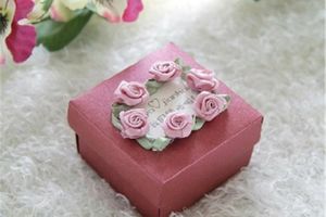 Luxury Floral Storage <b>Box</b> Pink Rose Gift Case Decorative <b>Keepsake</b> <b>Box</b> Artificial Flower Gift <b>Box</b> - Product Image 2