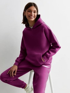 Ensemble de survêtement décontracté pour femme en molleton épais, 2 pièces, respirant et écologique, idéal pour l'hiver - Product Image 2