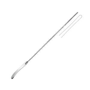 Sonde utérine rigide incurvée AMPEX en acier inoxydable de haute qualité, 30 cm/11 3/4 po, instrument de gynécologie manuel gradué en cm - Product Image 2