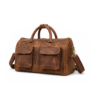 Sac de voyage en cuir véritable de qualité supérieure pour hommes – Sac de sport et de voyage grande capacité - Product Image 1