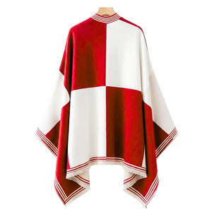 Delta | Sigma | Theta Sorority Women’s White & <b>Red</b> Cape Shawl Cardigan Casual Striped Open Front Cape Shawl Daily Wear <b>Scarf</b> - Product Image 6
