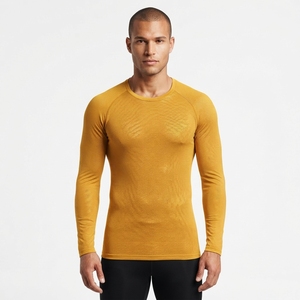 Camiseta de Compresión de Manga Larga Personalizada para Hombre, Ropa Deportiva, Entrenamiento, Capa Base, Spandex/Poliéster, Secado Rápido, OEM/ODM - Product Image 6