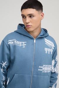 Sweat-shirts à capuche zippés coupe droite et ample, respirants, pour hommes, 100 % coton molletonné, impression numérique, dernier design, prix usine, les plus vendus - Product Image 5