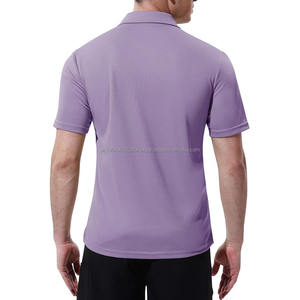 Chemises de golf personnalisées pour hommes, manches courtes, t-shirts de sport actifs, légers, à séchage rapide, avec poche - Product Image 2
