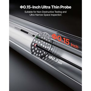 Boroscopio Articolato Ultra Sottile da 0,15 Pollici per Ispezione Auto, Endoscopio Bidirezionale con Schermo IPS da 4,3 Pollici e Lente HD 1280 X 720 - Product Image 3