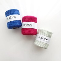 Fils à crocheter en coton peigné pour le tricot à la main, cône de 200g, vente en gros