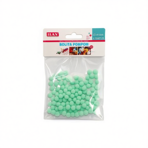 Palline Pom Pom Ilan 0,8 cm Azzurro Chiaro Materiali per Artigianato 100 Pezzi - Product Image 1