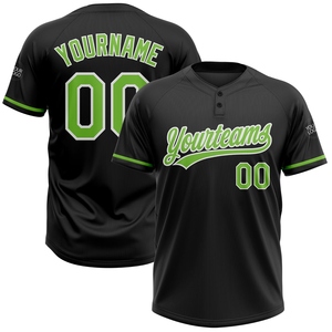 Venta al por mayor directa de la industria: Jersey de sóftbol unisex personalizado negro vintage con bandera de México y dos botones, el más vendido - Product Image 2