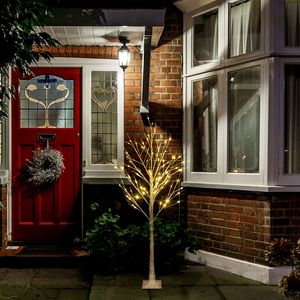 Albero di Natale a Fiocchi di Neve 4FT con 48 Luci LED, Albero di Pino Artificiale per Decorazioni Domestiche per Feste/Natale/Matrimoni - Product Image 3