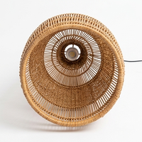 Lanterne en bambou faite à la main, luminaire suspendu écologique, abat-jour en bois tissé, lampe suspendue de luxe pour la maison, l'hôtel, le restaurant, le café, Noël