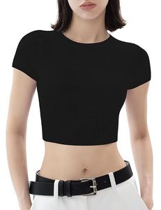 Camiseta de Verano STELLAR Ultraligera de 180g, Corte Regular, para Mujer, Ecológica, de Poliéster/Algodón, Casual, Cuello Redondo, Manga Corta - Product Image 1