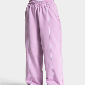 Pantalones Deportivos de Mujer Personalizados, de Cintura Media, Estilo Urbano, de Invierno, de Pierna Ancha, Transpirables, de Forro Polar, con Parte Inferior Recta - Product Image 4