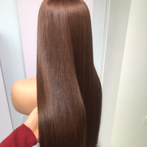 Perruque personnalisée sans colle de luxe de 30 pouces Cheveux vierges vietnamiens HD Transparent droit pour perruque longue de couleur naturelle frontale en dentelle - Product Image 1