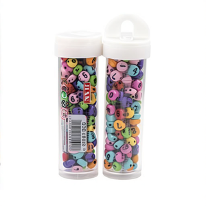 Perline Ilan con numeri in barattolo 6x6mm 15g per la creazione di gioielli fai da te - Product Image 1