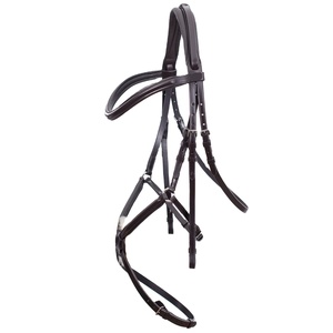 Premium Quality Equestrian Leather Bridle With <b>Cross</b> Fur Nose Part Design <b>Top</b> Supplier Manufacturer & Wholesaler Saman Exports - Product Image 2