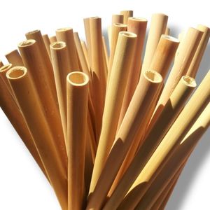 Pailles zéro déchet - Moins de plastique - Produit écologique - Pailles en bambou durables - Pailles en bambou bio - Product Image 1