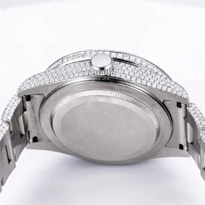 Reloj de Pulsera Automático de Lujo con Moissanita Blanca VVS, Relojes Hip Hop con Diamantes Incrustados para Hombre - Product Image 5