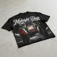 T-shirt Oversize Vintage en Coton 100% Écologique Lavé à l'Acide, Manches Courtes, Style Hip Hop Rapper 2023
