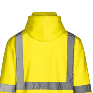 เสื้อฮู้ด OEM Hi Vis สำหรับผู้ชาย เสื้อทำงานแขนยาวมีฮู้ด มองเห็นได้ชัดเจนที่สุด เสื้อก่อสร้างสะท้อนแสงเพื่อความปลอดภัย - Product Image 5