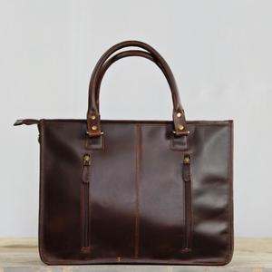 Bolso Tote de Cuero Genuino Vintage con Panel Floral Bordado y Sección Central con Estampado de Ciervo, para Uso Diario en Todas las Estaciones - Product Image 2