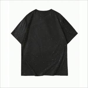 เสื้อยืดคอตตอนย้อมสีแบบวินเทจสำหรับผู้ชาย ดีไซน์เองได้ สไตล์ฮิปฮอป ประดับเพชรเทียม แฟชั่นแนวสตรีท คอกลม ใส่สบายๆ - Product Image 3