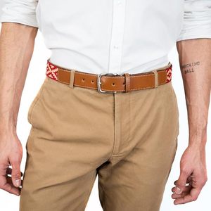 Ceinture polo en cuir durable avec un design tissé détaillé, idéale pour un style décontracté, équestre et un usage quotidien. - Product Image 2