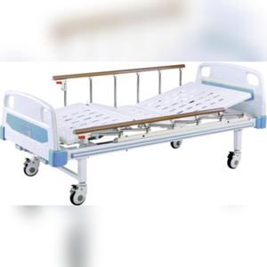 Lit d'hôpital manuel Premium durable à positions réglables avec tête de lit en ABS, conception médicale robuste - Product Image 4