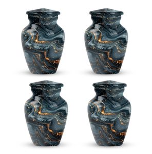 Urna Funeraria Decorativa Midnight Galaxy para Cenizas, Diseño en Espiral Azul y Dorado, Capacidad de hasta 200 Pulgadas Cúbicas, Urna Nocturna Cósmica - Product Image 4