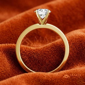 Round Cut Moissanite <b>Solitaire</b> <b>Ring</b> Gold Engagement <b>Ring</b> for Women Elegant Bridal Jewelry Anniversary Gift - Product Image 3