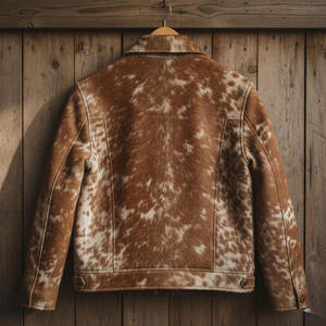 Abrigos de Diseñador de Cuero de Marca de Lujo, Chaqueta de Cuero Genuino de Nuevo Estilo, Chaqueta de Invierno de Cuero Genuino de Vaca de Alta Calidad - Product Image 2