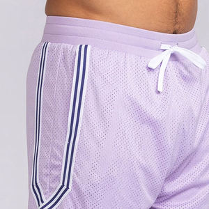 Tenues de basket-ball personnalisées OEM, imprimées par sublimation, grandes tailles, ensemble short, respirant, séchage rapide, tissu en maille 100% polyester - Product Image 6