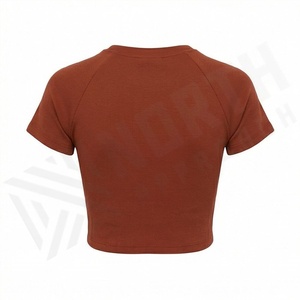 เสื้อครอปท็อปผ้าฝ้ายสีพื้นสำหรับผู้หญิง สไตล์ฮิปฮอป สตรีทแวร์ ออกกำลังกาย ฟิตเนส แอคทีฟแวร์ สำหรับฤดูร้อน - Product Image 2