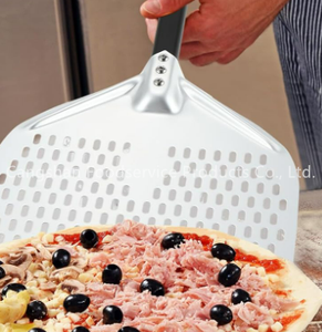 Ustensiles de cuisine Henry Foodservice, pelle à pizza perforée en argent, carrée et ronde, pour la maison et la cuisine, outils à pizza - Product Image 2